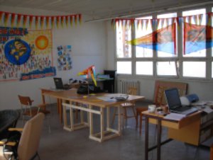 Attac-Büro in der Ehm-Welk-Schule
