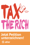 Vorderseite des Tax-the-Rich-Flyers