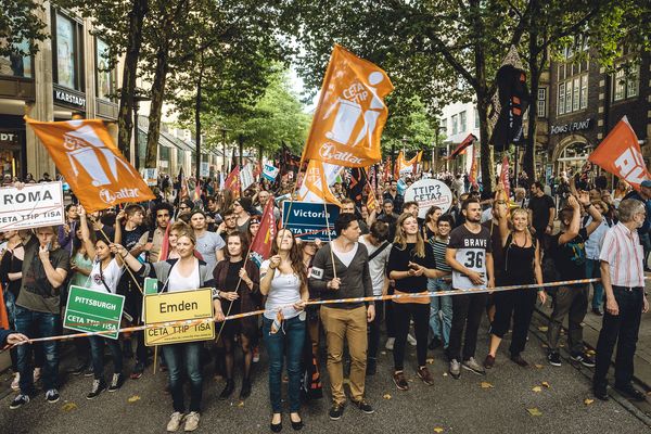 Demo Hamburg. Foto: Sascha Niethammer