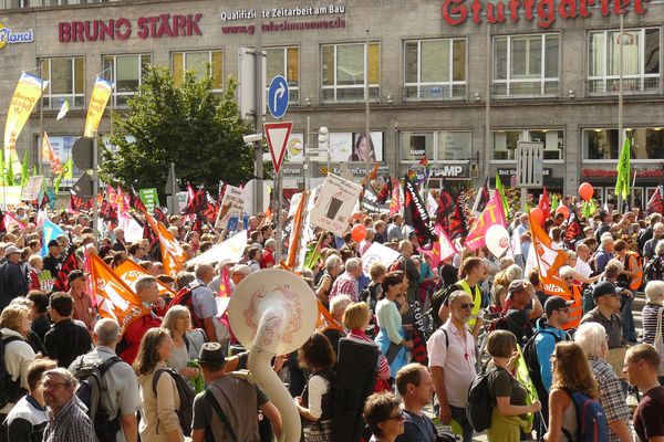 Demo Stuttgart. Foto: Cäcilie Kowald