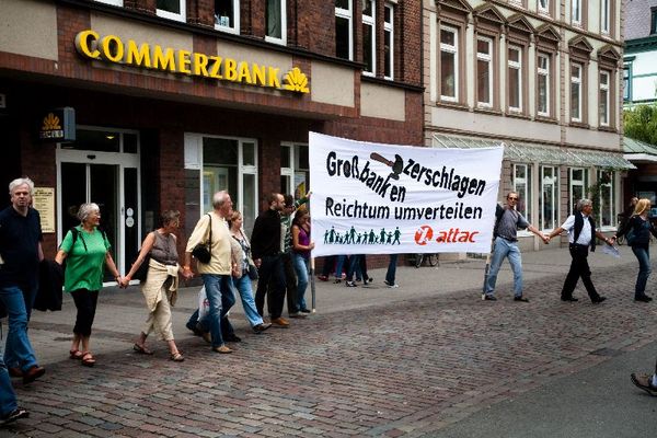 Aktion vor Commerzbank