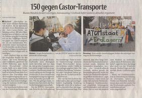 Berichterstattung zu der Demo in der NW