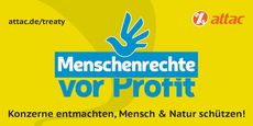 Banner zu bestellen im Bundesbüro (Mail an menschenrechte@attac.de)