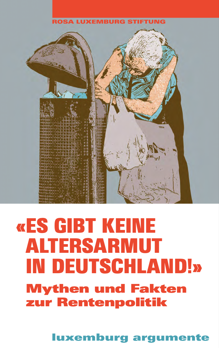 Cover der Broschüre "Es gibt keine Altersarmut in Deutschland"